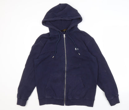 Mens UK Size M Lee Blue Full Zip Hoodie