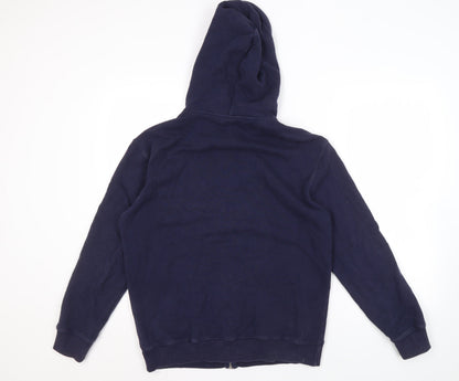 Mens UK Size M Lee Blue Full Zip Hoodie