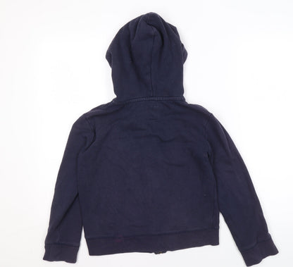 GAP Girls Blue Full Zip Hoodie with Logo, Size 10 Years