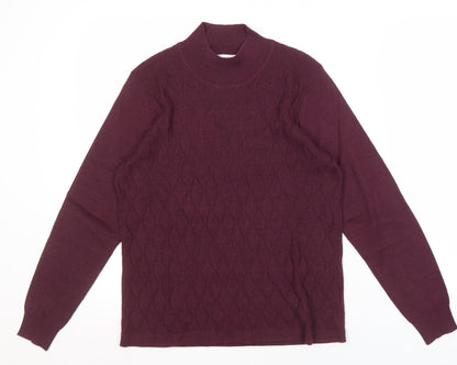 Eastex Women's Purple High Neck Jumper Size 12