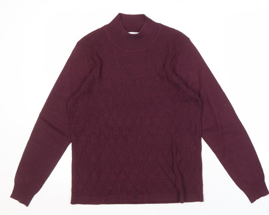 Eastex Women's Purple High Neck Jumper Size 12