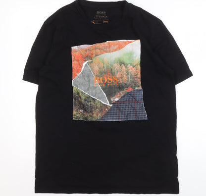 Mens UK Size XL Boss Black  T-Shirt