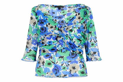 Womens UK Size 12 Coast Multicoloured Wrap Blouse
