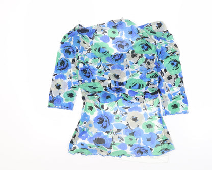 Coast Women's Multicoloured Floral Wrap Blouse, Size 12