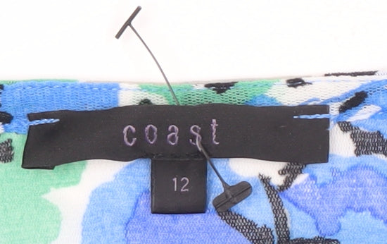Coast Women's Multicoloured Floral Wrap Blouse, Size 12