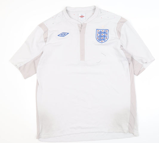 Umbro Men's White Football Shirt Size 44 Regular