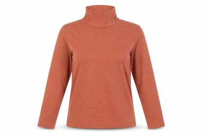 Womens UK Size S ISLE Brown Basic T-Shirt