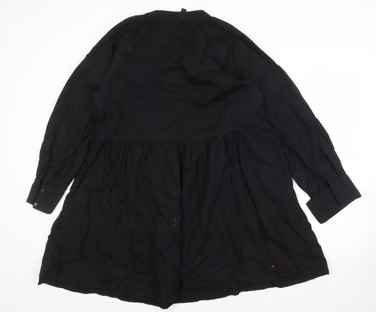 Y.A.S Women's Black V-Neck Dress, Size M, Casual