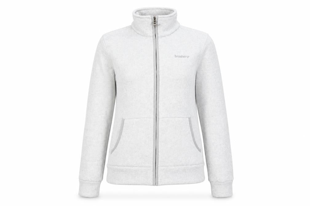 Front view of Brasher Women's Grey Full Zip Jacket, size 12