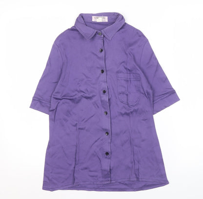 Jaeger Women's Purple Button-Up Shirt, Size 10