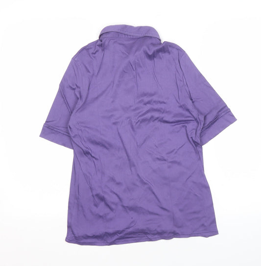 Jaeger Women's Purple Button-Up Shirt, Size 10