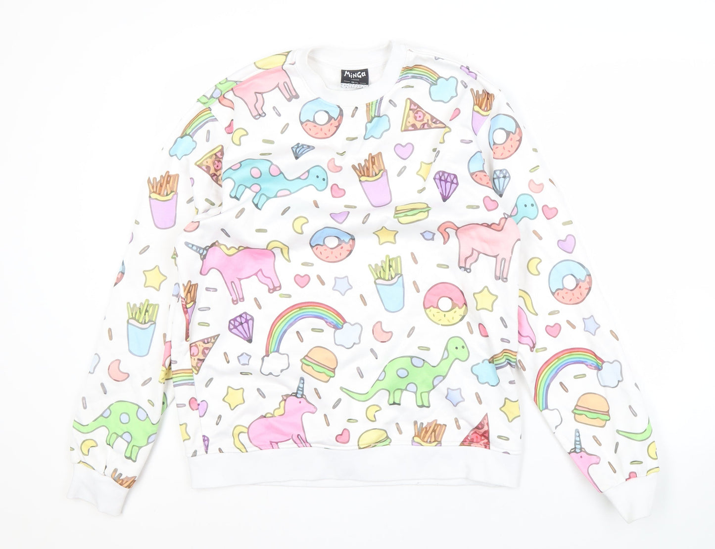 Minga London Women's Multicoloured Pullover Sweatshirt, Size M