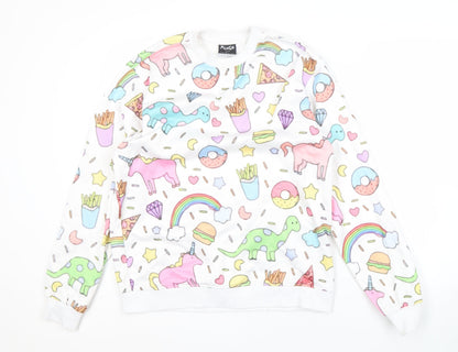 Minga London Women's Multicoloured Pullover Sweatshirt, Size M