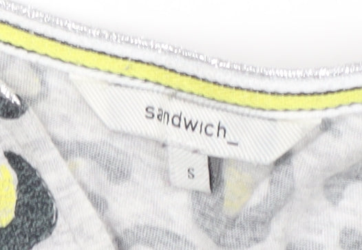 Womens UK Size S Sandwich Multicoloured Basic T-Shirt