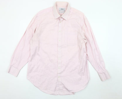 Charles Tyrwhitt Men's Pink Striped Classic Fit Shirt 44