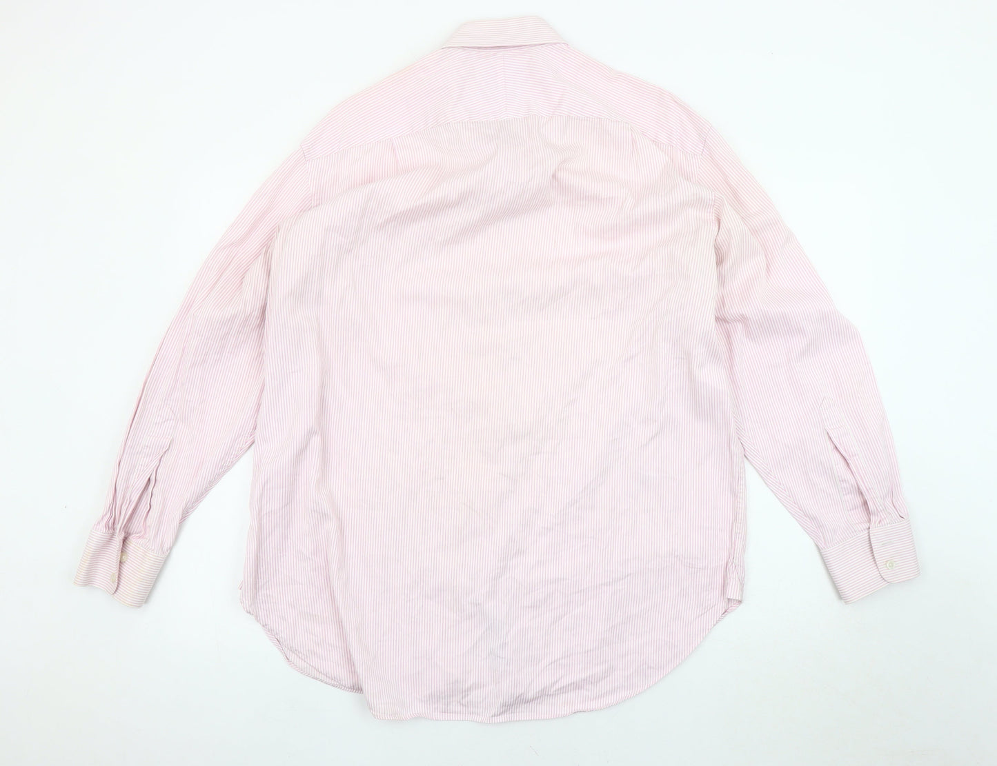 Charles Tyrwhitt Men's Pink Striped Classic Fit Shirt 44