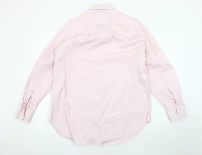Charles Tyrwhitt Men's Pink Striped Classic Fit Shirt 44