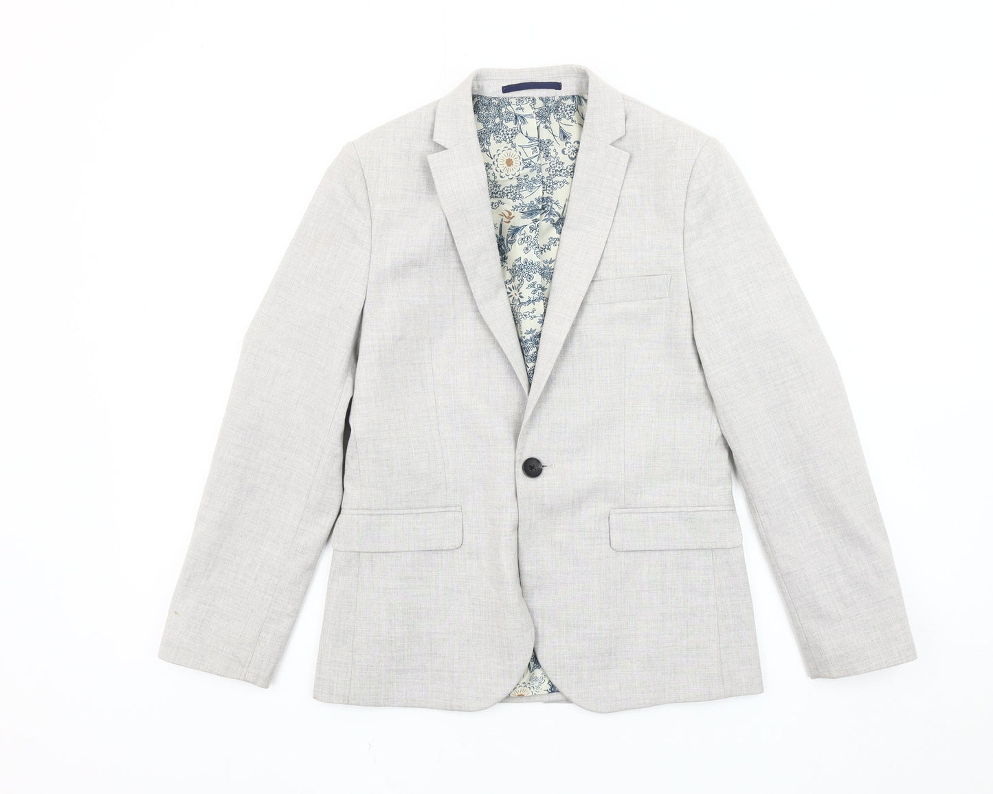 Next Boys Grey Single-Breasted Blazer 11 Years