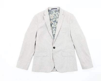 Next Boys Grey Single-Breasted Blazer 11 Years