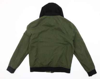 Mens UK Size L River Island Green Bomber Jacket