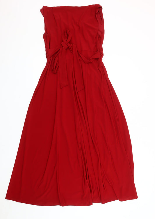 David Emanuel Women's Red Party Dress, Size 12