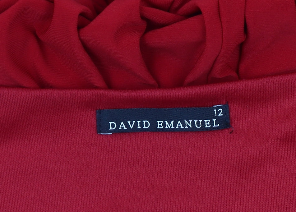 David Emanuel Women's Red Party Dress, Size 12