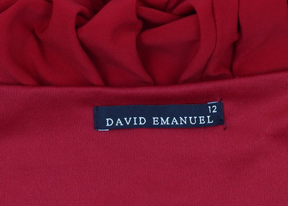 David Emanuel Women's Red Party Dress, Size 12