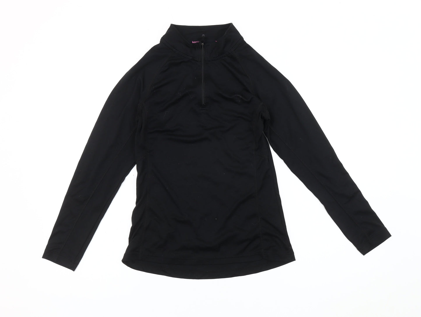 Karrimor Black Women's Henley Sweatshirt, Size 8, Slim Fit