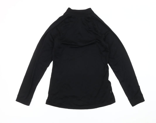 Karrimor Black Women's Henley Sweatshirt, Size 8, Slim Fit