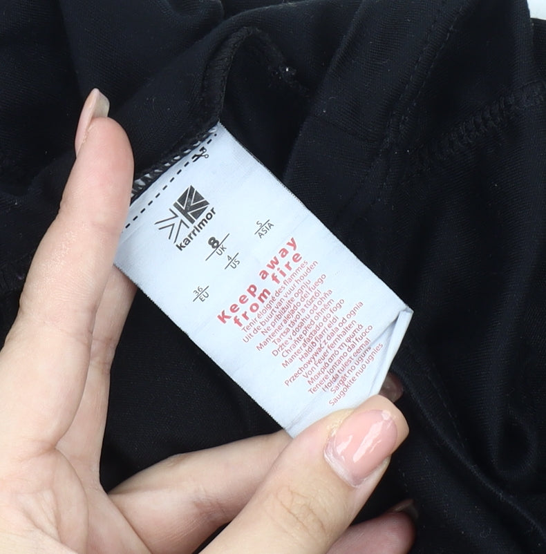 Karrimor Black Women's Henley Sweatshirt, Size 8, Slim Fit