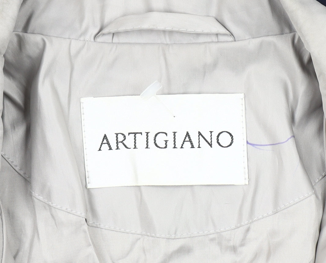 Artigiano Women's Blue Trench Coat Size 10