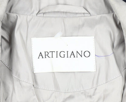 Artigiano Women's Blue Trench Coat Size 10