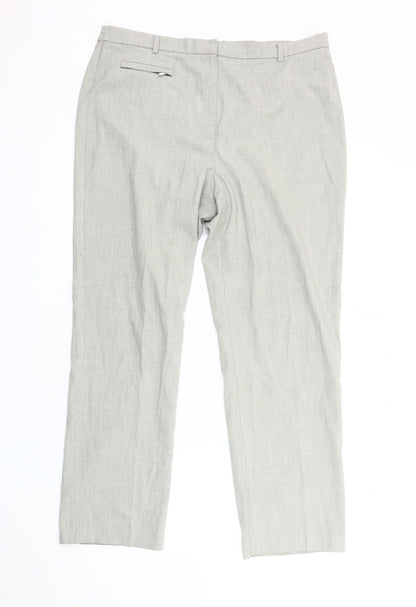 Womens UK Size 16 Marks and Spencer Regular Fit Casual Grey Trousers