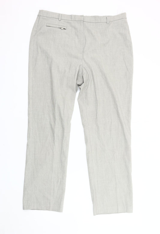 Womens UK Size 16 Marks and Spencer Regular Fit Casual Grey Trousers