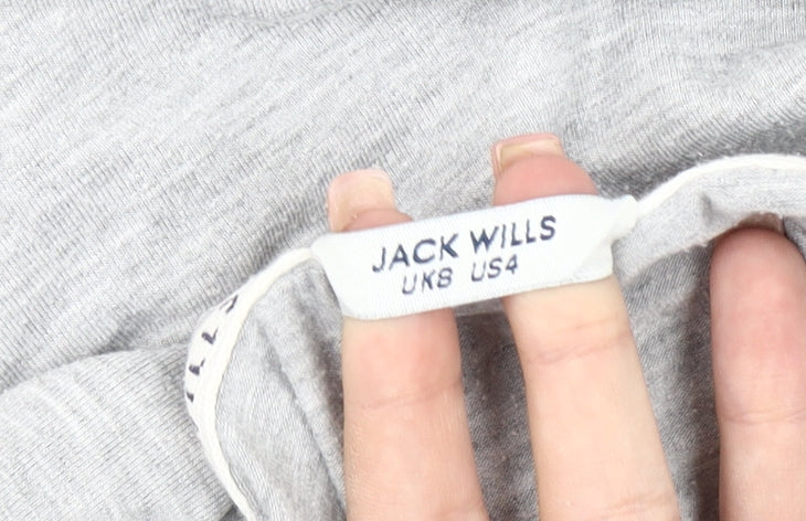 Jack Wills Women's Grey Pyjama Shirt Size 8