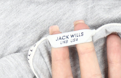 Jack Wills Women's Grey Pyjama Shirt Size 8