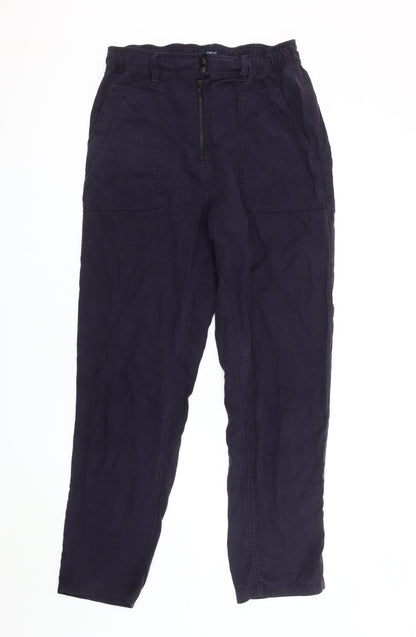 Womens UK Size 12 NEXT Regular Fit Cropped Blue Trousers