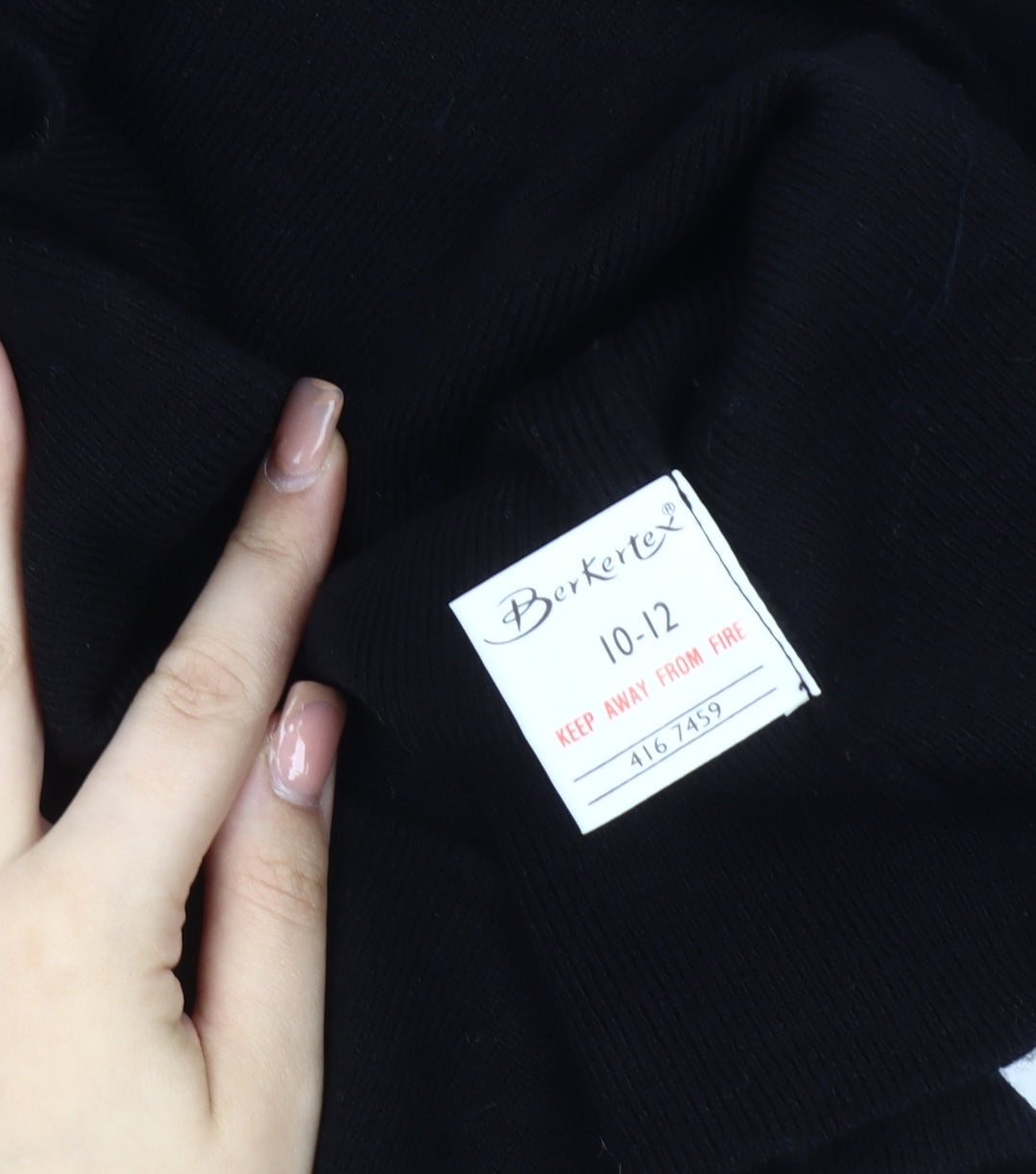 Womens UK Size 10-12 Berkertex Black Pullover Jumper
