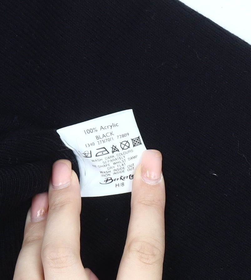 Womens UK Size 10-12 Berkertex Black Pullover Jumper