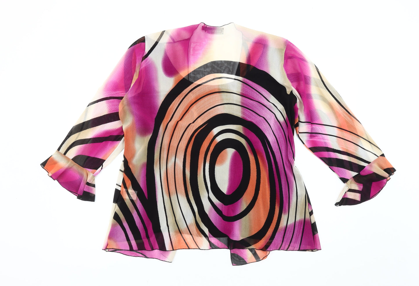 Womens UK Size XL BASSINI Multicoloured Kimono Blouse