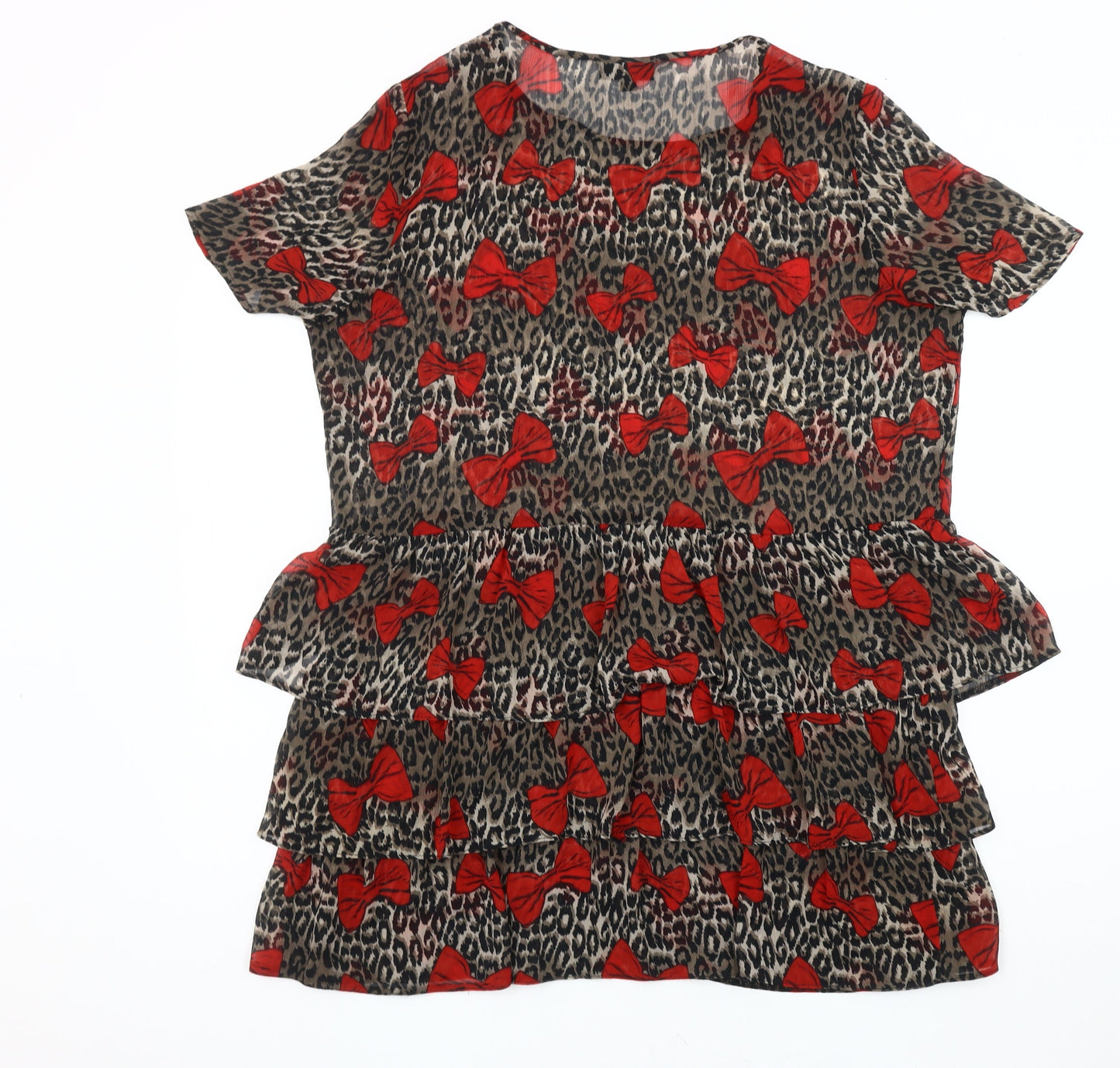 Womens UK Size 12 Topshop Multicoloured Tunic Blouse