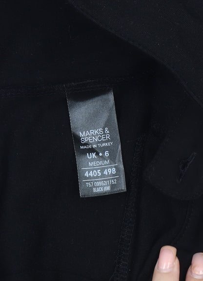 Womens UK Size 6 Marks and Spencer Slim Fit Casual Workwear Black Trousers