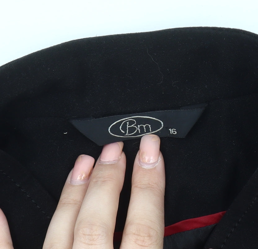 Womens UK Size 16 BM Black Basic Jacket