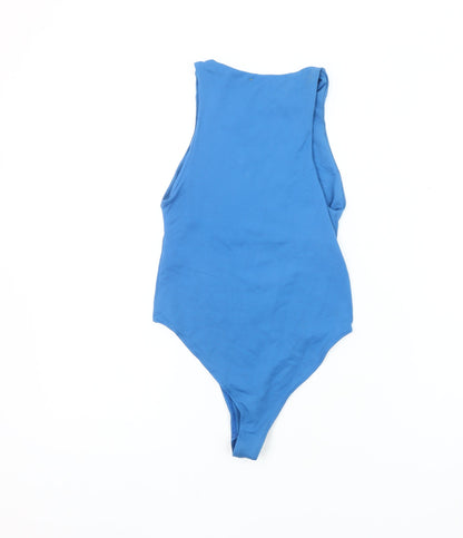 Zara Women's Blue Sleeveless Bodysuit S Slim Fit