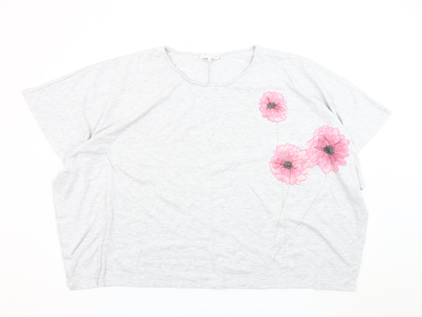 RJR John Rocha Women's Grey T-Shirt Size 16