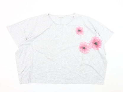 RJR John Rocha Women's Grey T-Shirt Size 16