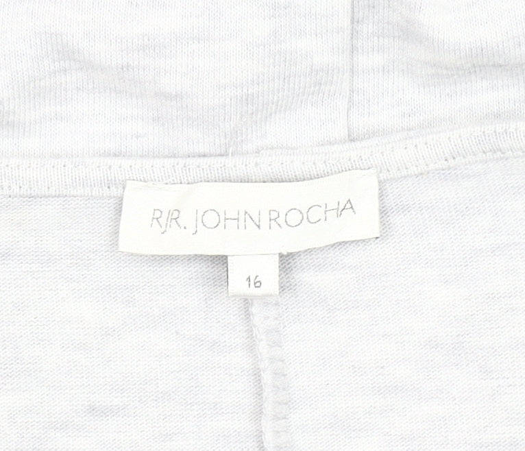 RJR John Rocha Women's Grey T-Shirt Size 16