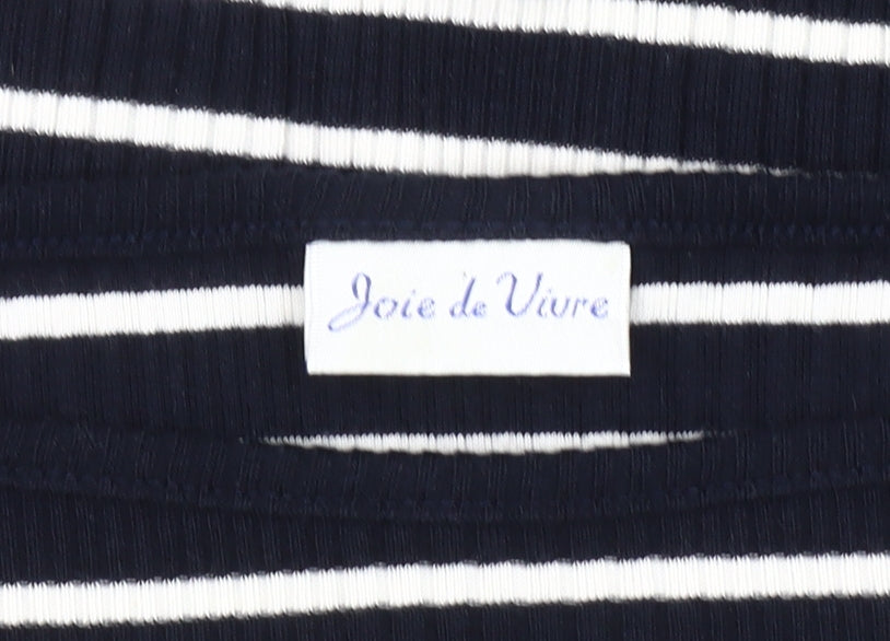 Womens UK Size 2022 Joie de Vivre Multicoloured Basic T-Shirt