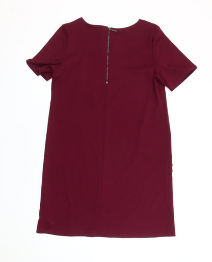 Wallis Women's Red Shift Dress, Size 12, Knee Length