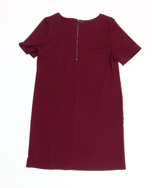 Wallis Women's Red Shift Dress, Size 12, Knee Length